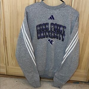 Adidas Gray High Point University Crewneck Sweater